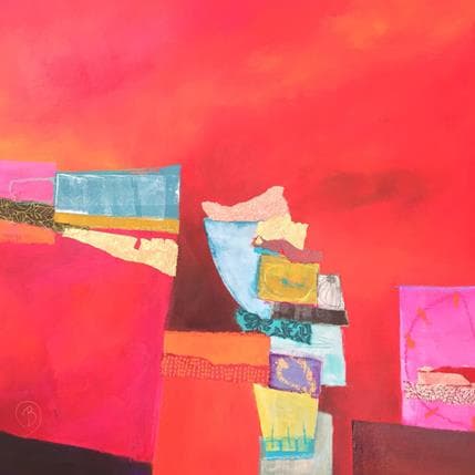 Peinture Passage secret par Lau Blou | Tableau Abstrait Acrylique minimaliste