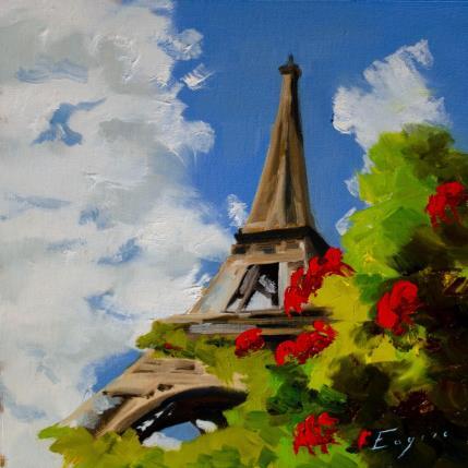 Peinture Perspective par Eugène Romain | Tableau Figuratif Huile Paysages, Urbain