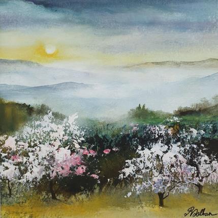 Peinture Dans la vallée par Dalban Rose | Tableau Figuratif Huile Paysages