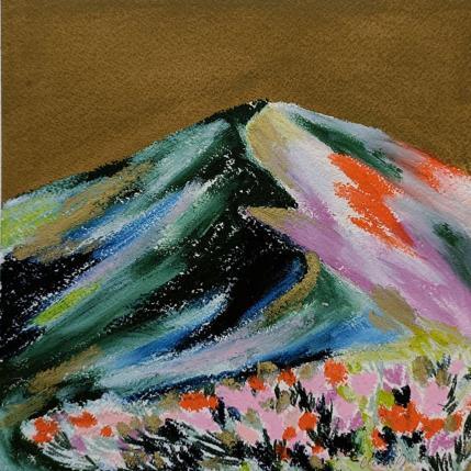 Peinture Superbloom, Lagorce par Ginestoux Claire | Tableau Figuratif Pastel Paysages
