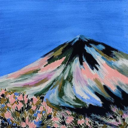 Peinture Superbloom, Rosières par Ginestoux Claire | Tableau Figuratif Pastel Paysages