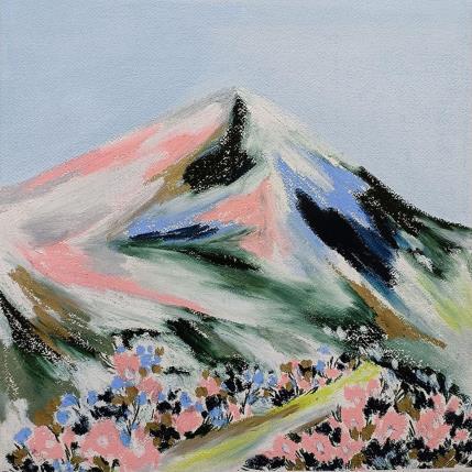 Peinture Superbloom, Mauves par Ginestoux Claire | Tableau Figuratif Pastel Paysages