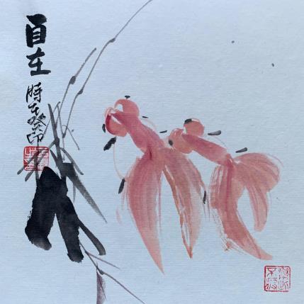 Peinture Freedom  par Yu Huan Huan | Tableau Figuratif Aquarelle, Encre Animaux