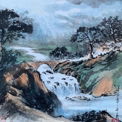 Peinture County par Yu Huan Huan | Tableau Figuratif Aquarelle, Encre Nature, Paysages