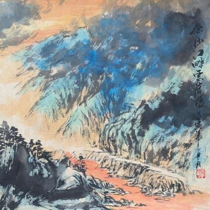 Peinture Golden river par Yu Huan Huan | Tableau Figuratif Encre