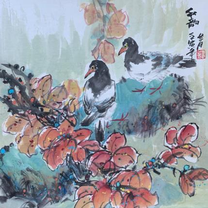 Gemälde Autumne charm von Yu Huan Huan | Gemälde Figurativ Tinte Stillleben