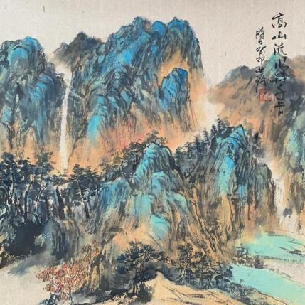 Peinture Mountains par Yu Huan Huan | Tableau Figuratif Encre Paysages