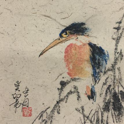 Gemälde Wait von Yu Huan Huan | Gemälde Figurativ Tinte Tiere