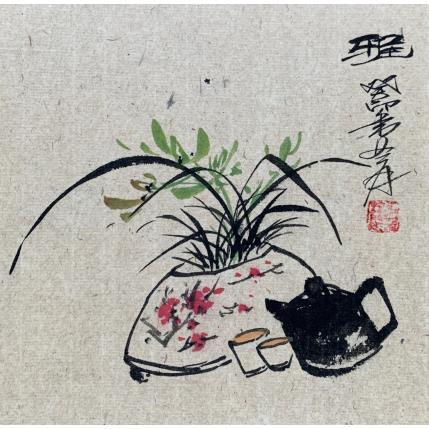 Painting Tea by Yu Huan Huan | Painting Figurative Ink Still-life