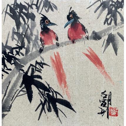 Peinture Birds par Yu Huan Huan | Tableau Figuratif Aquarelle, Encre Animaux, Nature