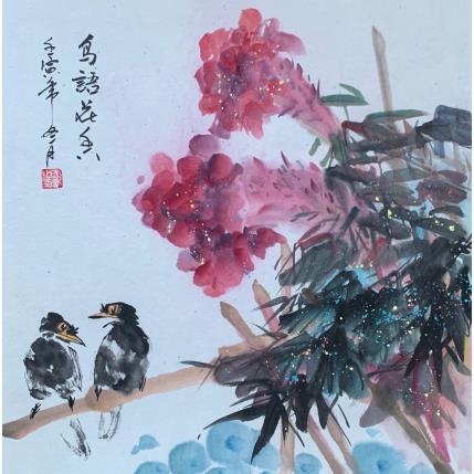 Peinture The sound and scents of nature par Yu Huan Huan | Tableau Figuratif Aquarelle, Encre Animaux, Nature