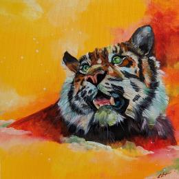 Pintura Brad por CLOT | Pintura Figurative Oil Animals