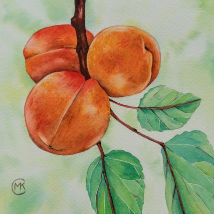 Painting Pêches de miel by Kuprina Carle Maria | Painting Figurative Watercolor Nature