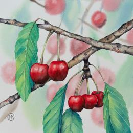 Peinture L'été goûtu par Kuprina Carle Maria | Tableau Figuratif Aquarelle Nature