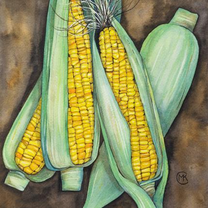 Peinture Après la récolte  par Kuprina Carle Maria | Tableau Figuratif Aquarelle Nature