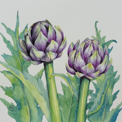 Peinture Cœur tendre par Kuprina Carle Maria | Tableau Figuratif Aquarelle Nature