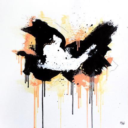 Peinture Interior fire par Maï Bouvier | Tableau Abstrait Acrylique Minimaliste