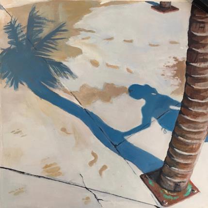 Peinture L'Ombre et le Palmier par Laplane Marion | Tableau Figuratif Acrylique, Huile Scènes de vie