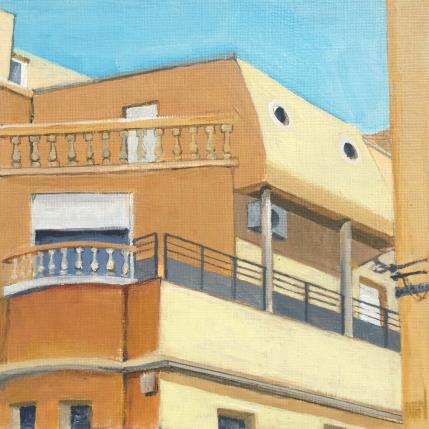 Peinture Navire Urbain par Laplane Marion | Tableau Figuratif Acrylique Urbain