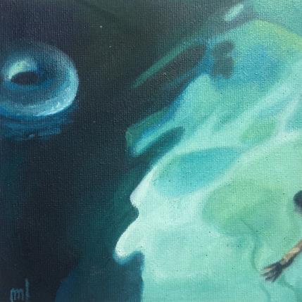 Peinture Bain de minuit par Laplane Marion | Tableau Figuratif Huile Scènes de vie