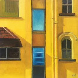 Painting Fenêtre de nuit by Laplane Marion | Painting Figurative Oil Pop icons, Urban