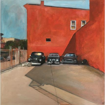 Peinture Parking Lot par Laplane Marion | Tableau Figuratif Huile Scènes de vie, Urbain
