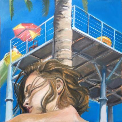 Peinture Plein soleil par Laplane Marion | Tableau  Huile Scènes de vie