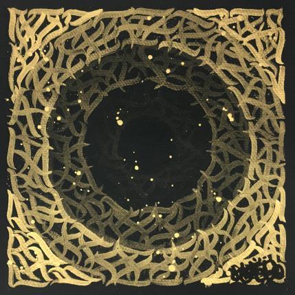 Peinture Golden vortex par Maderno | Tableau Street Art Graffiti