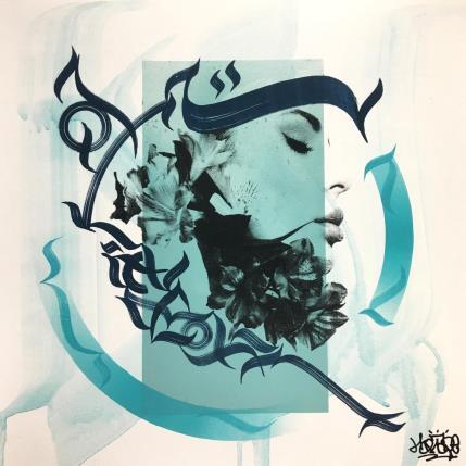 Peinture The flower girl   par Maderno | Tableau Street Art Graffiti Portraits