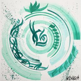 Painting Emeraude by Maderno | Painting Street art Graffiti Nature