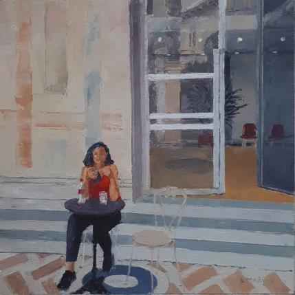 Peinture Au Petit Palais par Martin Laurent | Tableau Figuratif Huile Scènes de vie