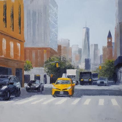 Peinture World trade center par Martin Laurent | Tableau Figuratif Huile Urbain