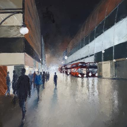 Peinture Park House par Martin Laurent | Tableau Figuratif Huile Urbain