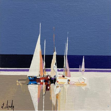 Peinture Margo par Chevalier Lionel | Tableau Figuratif Acrylique Marine, Minimaliste, Paysages