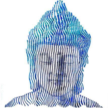 Peinture La douceur vient du Bouddha par Schroeder Virginie | Tableau Pop-art Acrylique, Huile Icones Pop, Portraits