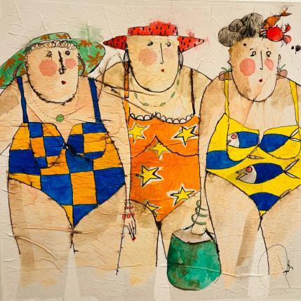 Peinture Maryse-Jon-Loulou par Colombo Cécile | Tableau Figuratif Acrylique, Pastel