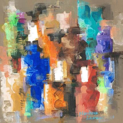 Peinture Couleurs Tropicales 3 par Lama Niankoye | Tableau Figuratif Acrylique scènes de vie