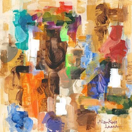 Pintura Couleurs Tropicales 4 por Lama Niankoye | Pintura Figurative Acrylic Life style