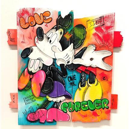 Peinture One love par Molla Nathalie  | Tableau Pop-art Bois Icones Pop