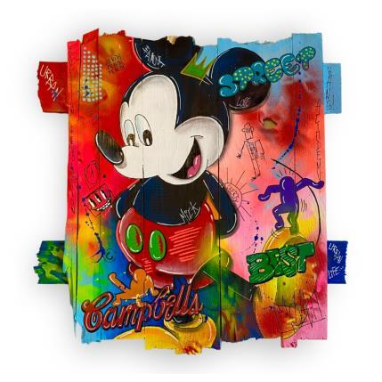 Peinture Best Mick par Molla Nathalie  | Tableau Pop-art Bois Icones Pop