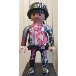 Sculpture Playmo Just Art Pink Panther par Bailloeuil Pierrick | Sculpture Pop-art Acrylique, Graffiti Icones Pop