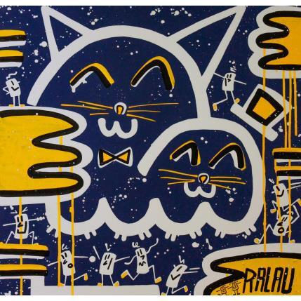 Peinture Cute par Ralau | Tableau Pop-art Acrylique Animaux, Scènes de vie