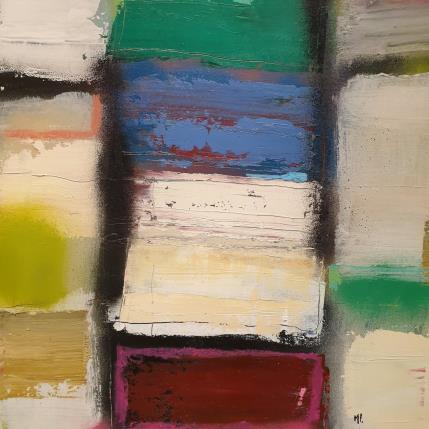 Peinture F4#06 Dreaming green par Pedersen Morten | Tableau Abstrait Acrylique Minimaliste