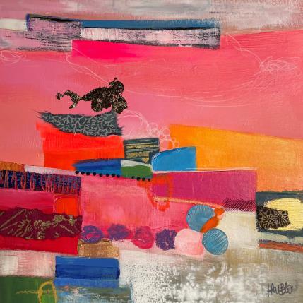 Peinture Cultures en escaliers par Lau Blou | Tableau Abstrait Acrylique, carton minimaliste