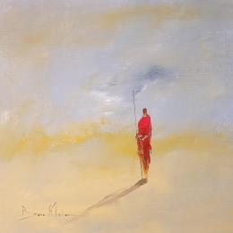 Peinture Seul dans le silence par Klein Bruno | Tableau Figuratif Huile minimaliste
