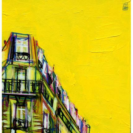 Peinture Les yeux jaunes par Anicet Olivier | Tableau Figuratif Acrylique Urbain