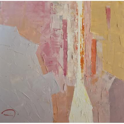 Peinture The first light par Tomàs | Tableau Abstrait Huile Scènes de vie, Urbain