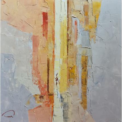 Peinture The traveller par Tomàs | Tableau Abstrait Huile Paysages, Urbain