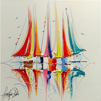 Gemälde Les Voiles du Bonheur von Fonteyne David | Gemälde Figurativ Acryl Marine