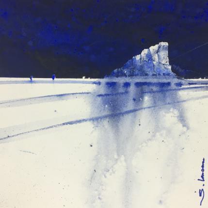 Peinture Îlot salé par Langeron Stéphane | Tableau Matiérisme Aquarelle Paysages